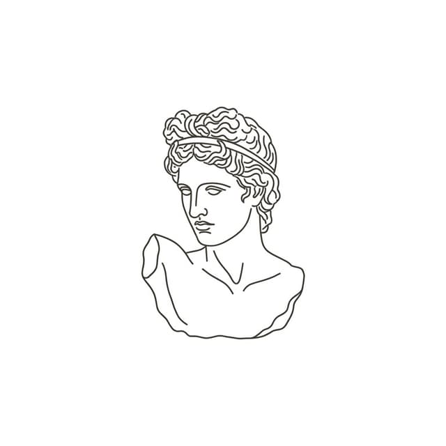 Classical statue line drawing